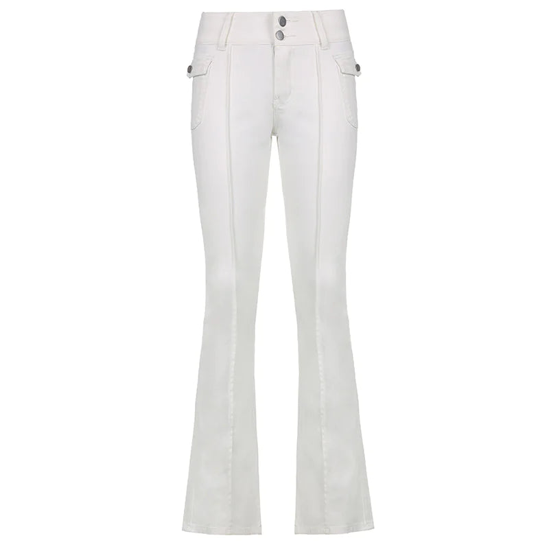 Jeans de Cintura Baja Retro