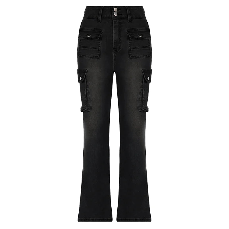 Jeans de Cintura Baja Retro